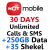 30 Day Unlimited Calls & SMS + 35₪ + 250GB  + $39.00 