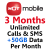 3 Month Unlimited Plan + 50GB + 300 International Minutes  + $115.00 